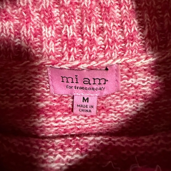 Francesca's Collections Pink Cowl Neck Sweater - Picture 7 of 8